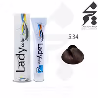 رنگ مو لیدی کالر Lady color شماره 5.34 حجم 100 میلی لیتر رنگ قهوه ای تنباکویی روشن