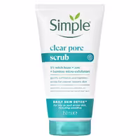 اسکراب پاک کننده و سم زدای منافذ سیمپل Simple مناسب پوست چرب حجم 150میل