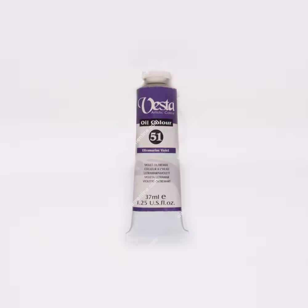 رنگ روغن 37 میل تکرنگ وستا مدل Ultramarine Violet 51