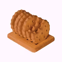 زیر لیوانی مدل بیسکوئیت دایره ای مجموعه 6 عددی به همراه استند | کالا مکس