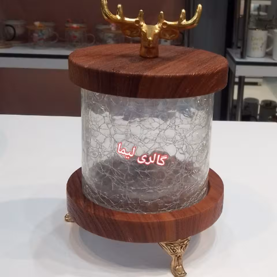 کندی تکی شکلات خوری شیشه آبگز   