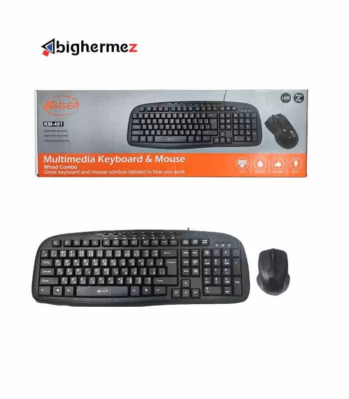 کیبورد و ماوس باسیم کایزر مدل KM-491