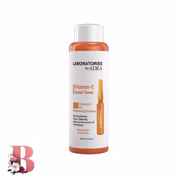 تونر صورت آدرا لابراتوریز مدل Brightening Solution حاوی ویتامین C حجم 300 میلی لیتر | Adra Facial Toner Vitamin C 300 ml
