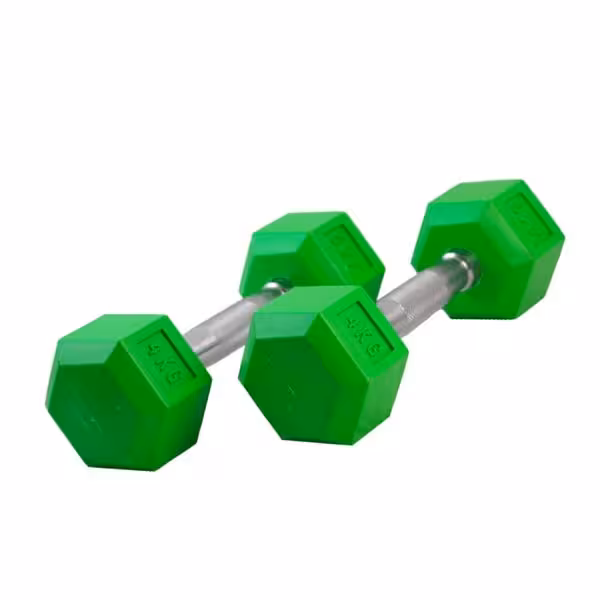 دمبل شش ضلعی رنگی 4 کیلویی dumbbell