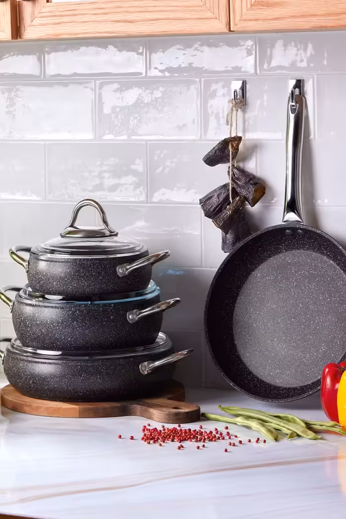 سرویس قابلمه 7 پارچه کاراجا Avanos مشکی