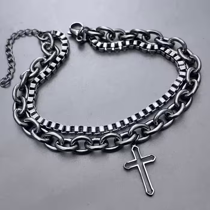 دستبند دو ردیف صلیب S