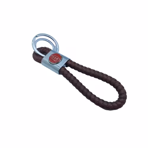 جا سوئیچی بند چرمی طرح کیا قهوه ای