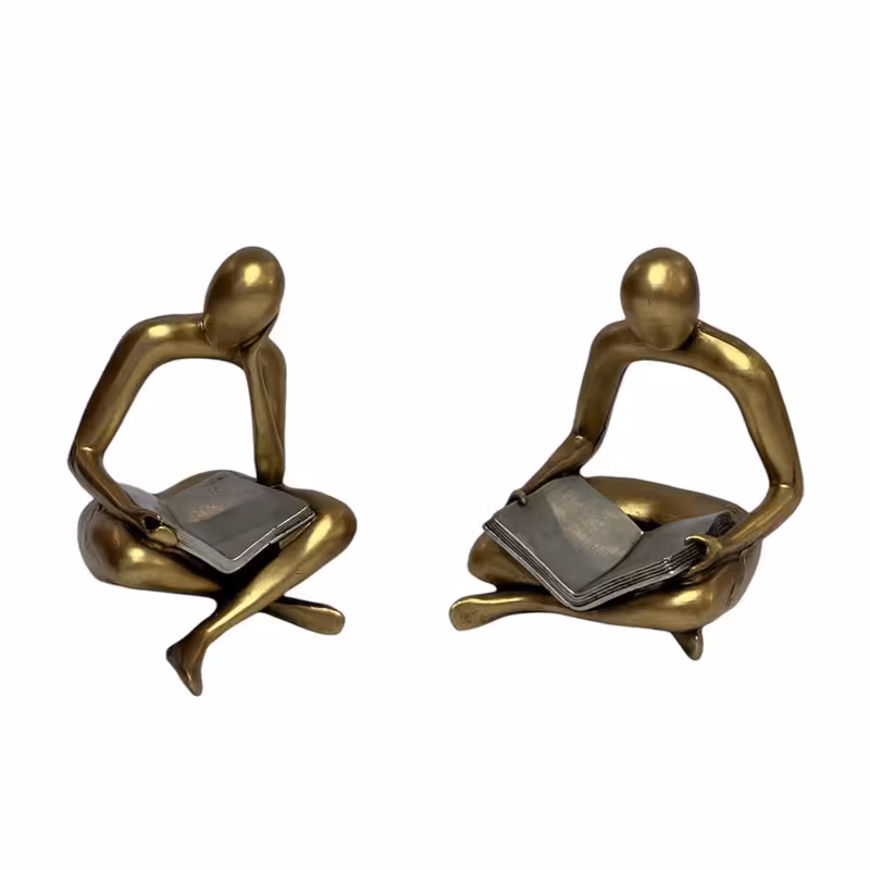 تندیس مدل انسان کتابخوان مجموعه 2 عددی