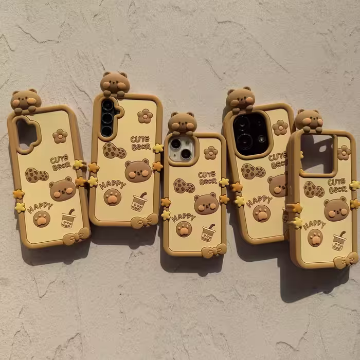 قاب cookie bear عروسک برجسته سامسونگ A24Cookie Bear Case for Samsung A24