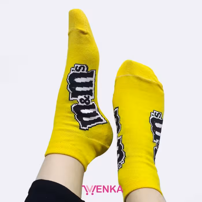 جوراب مچی طرح m&m