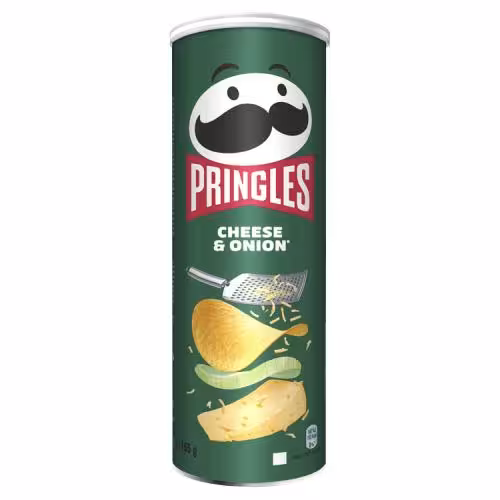 چیپس پرینگلز pringles با طعم پیاز جعفری 165 گرم