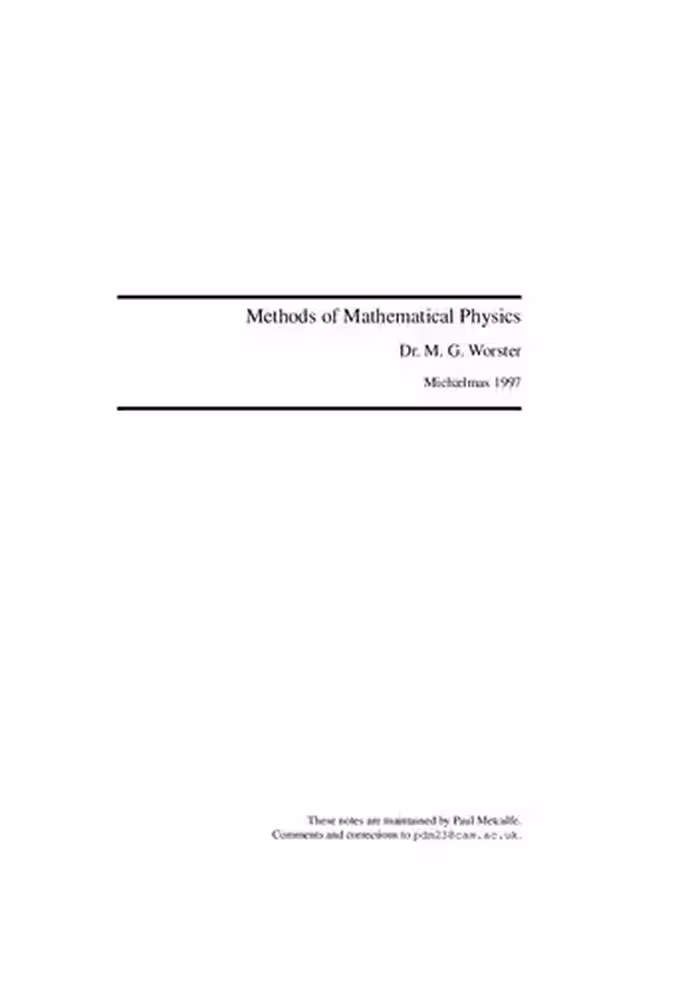 خرید و دانلود نسخه کامل کتاب Methods of Mathematical Physics