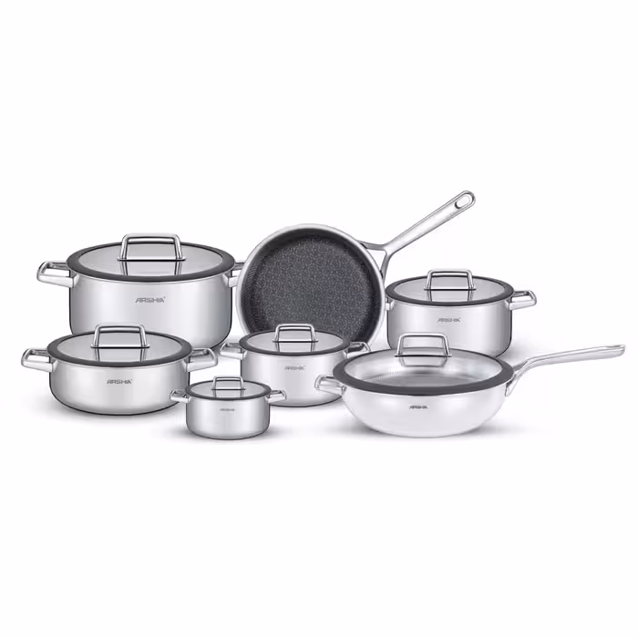 سرویس قابلمه کف لیزری 13 تکه عرشیا مدلSS050-3343