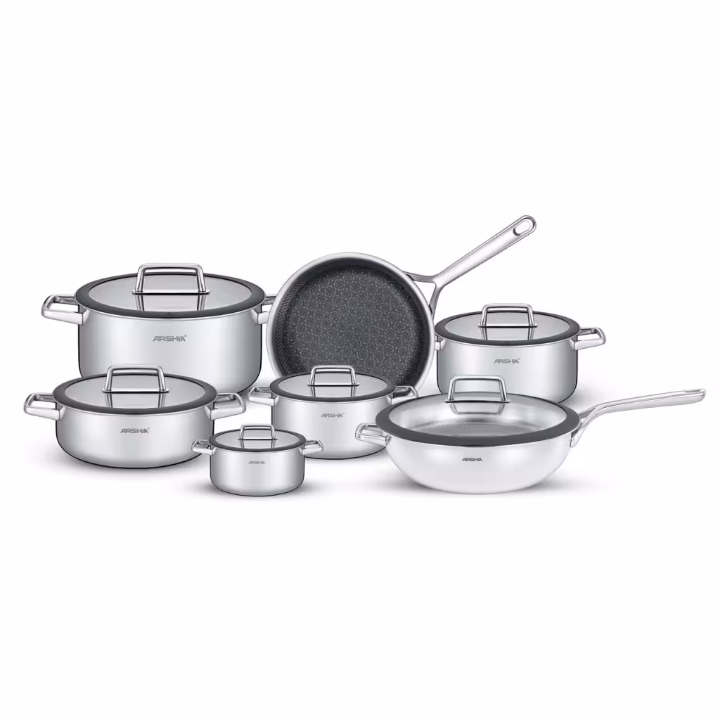 سرویس قابلمه کف لیزری 13 تکه عرشیا مدلSS050-3343