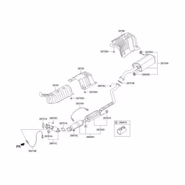 سنسور اکسیژن بالا سیم بلند خودرو کیا اپتیما 2010