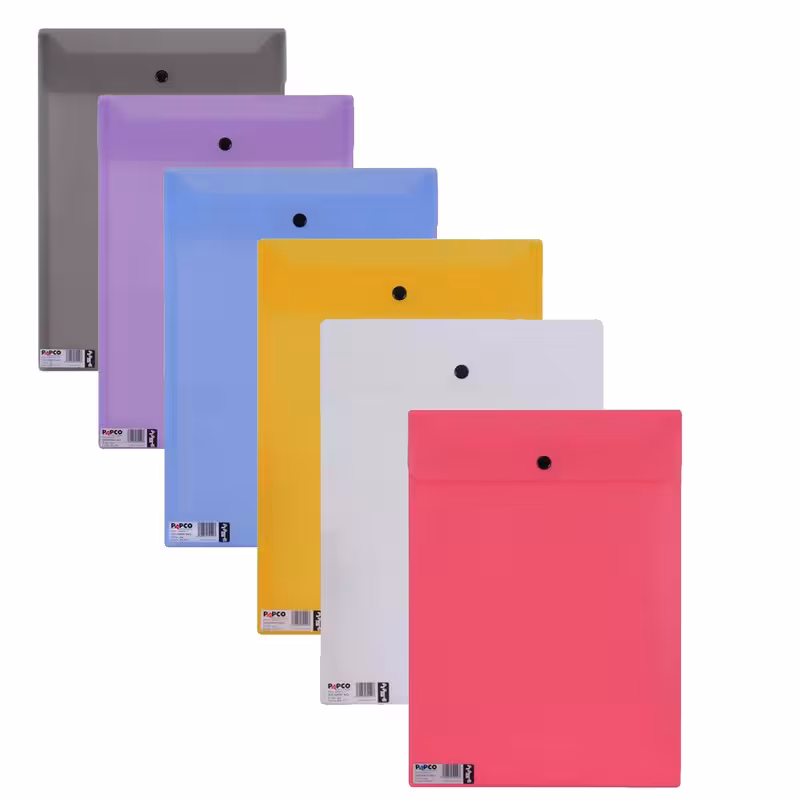 پوشه دکمه دار پاپکو مدل A4-117 بسته 6 عددی | چاوه