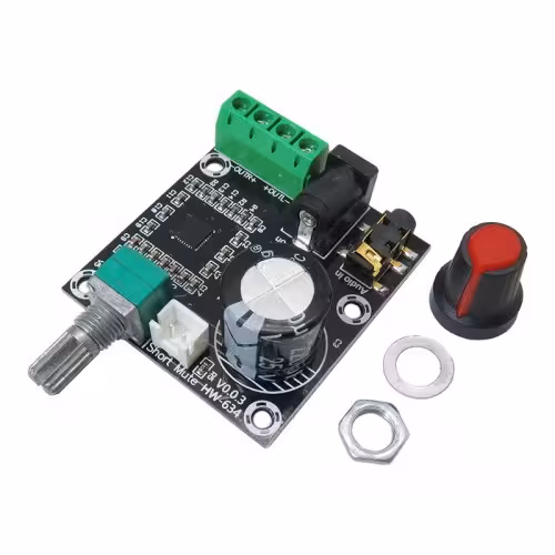 ماژول آمپلی فایر 10 وات استریو با تراشه PAM8610 با ولوم مدل HW-634