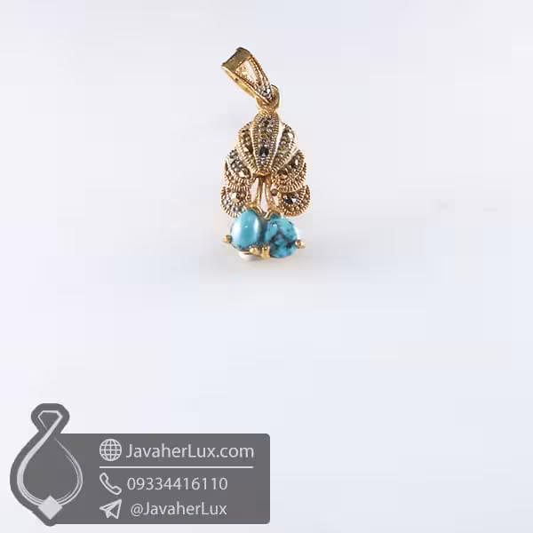 گردنبند نقره فیروزه نیشابوری _ کد : 100776
