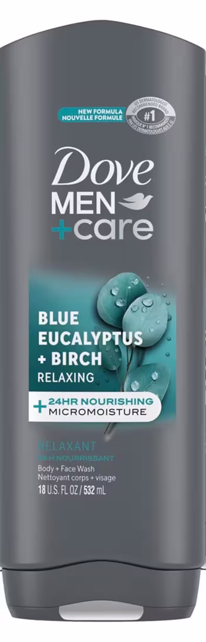 شامپو بدن داو مدل Men Care Blue Eucalyptus and Birch حجم 532 میل آمریکایی