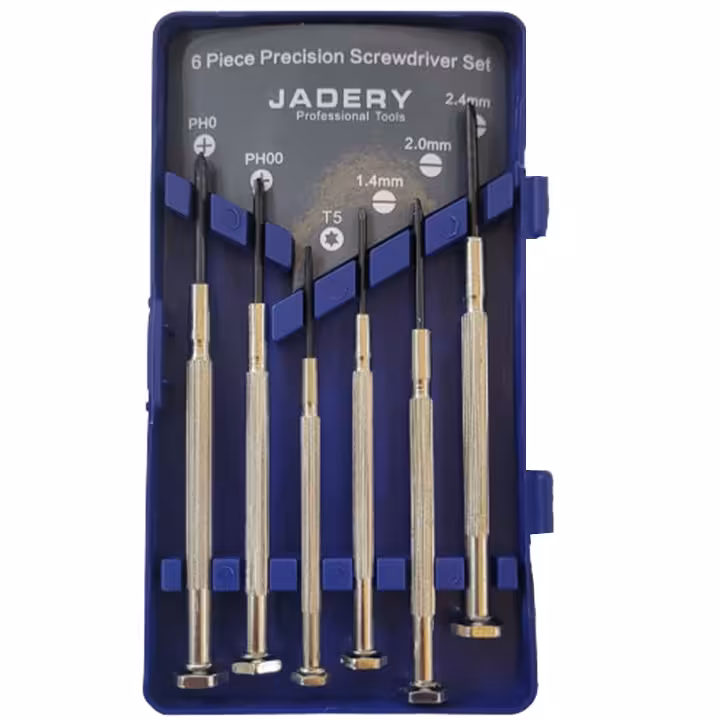 پیچ‌گوشتی ساعتی جادری مدل Professional مجموعه 6 عددی