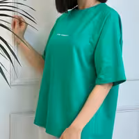 تیشرت استین کوتاه زنانه دخترانه نخ و پنبه سبز زارا