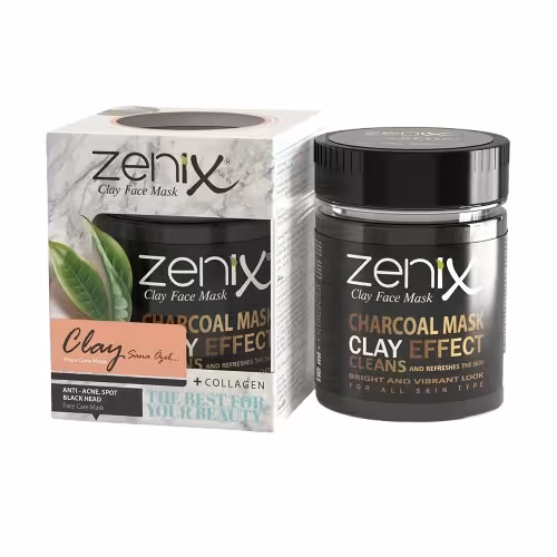 ماسک اسکراب ضدجوش و کلاژن زنیکس Zenix زغالی 190 گرم