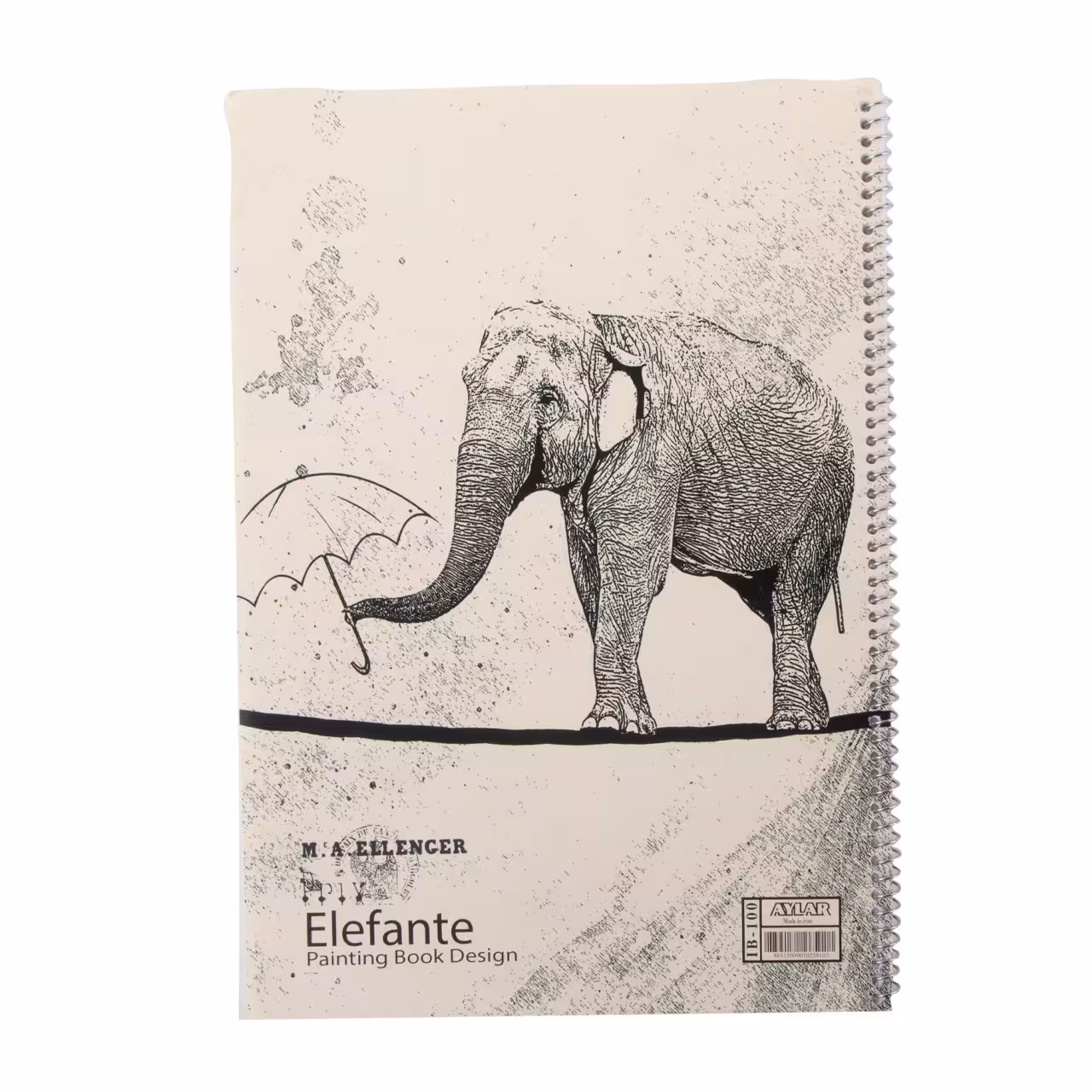 دفتر طراحی سایز A3 آیلار طرح فیل 80 برگ