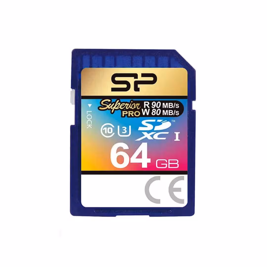کارت حافظه سیلیکون پاور SDXC Superior PRO U3 ظرفیت 64 گیگابایت