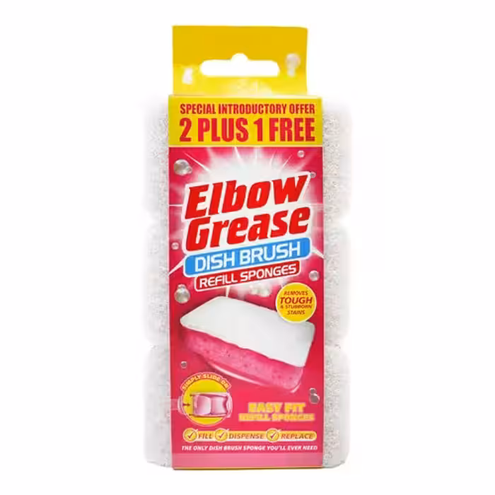 یدک اسکاج مخزن دار اسفنجی بریتانیایی گریس البو Elbow Grease Sponge Scourer بسته 3 عددی