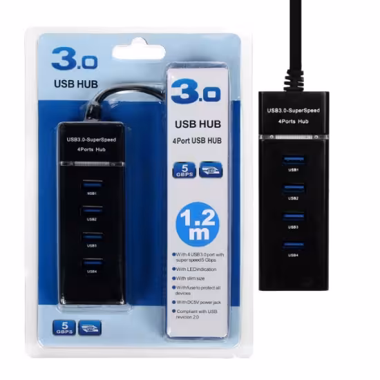 هاب 4 پورت USB 3.0 مدل PK-303 ا Hub 4 USB 3.0 ports model PK-303