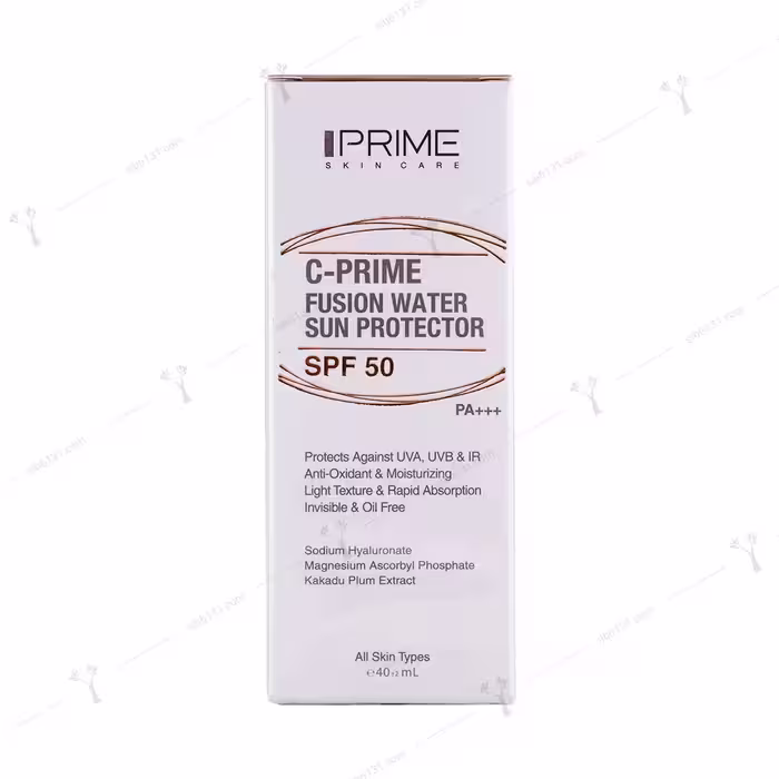 ضد آفتاب فلوئیدی SPF 50 پرایم حاوی ویتامین سی مناسب انواع پوست 40میلی لیتری