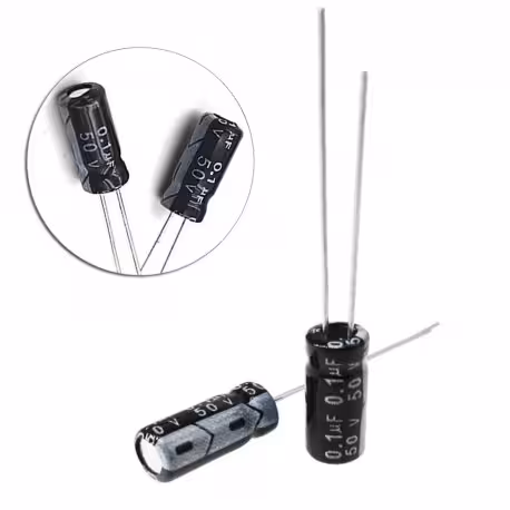 خازن الکترولیتی 0.1 ميكروفاراد 50 ولت – 0.1UF/50V