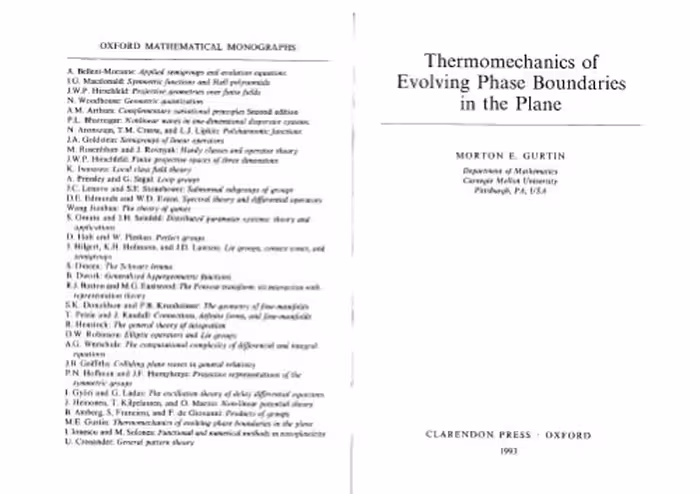 خرید و دانلود نسخه کامل کتاب Thermomechanics of Evolving Phase Boundaries in the Plane