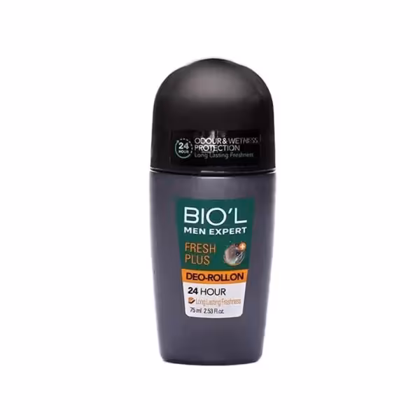 مام رول ضد تعریق مردانه مدل Fresh Plus بیول 75 میلی‌لیتر Biol