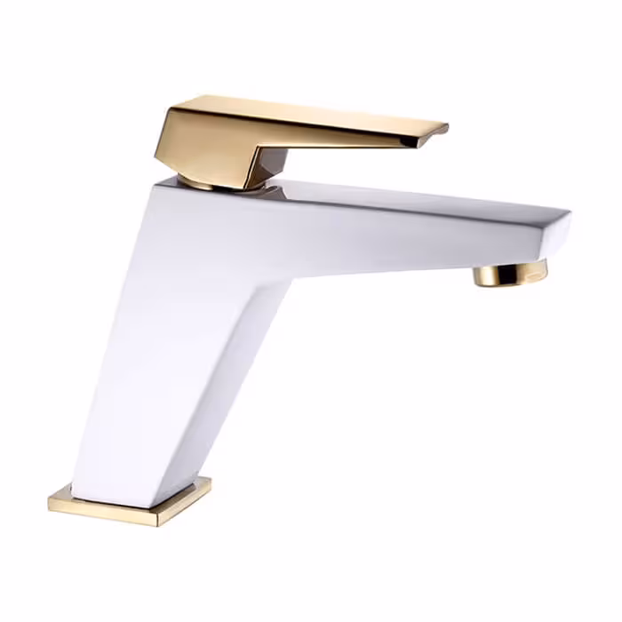 شیر روشویی اوج مدل فانتوم سفید طلایی