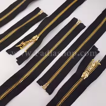 زیپ 70 دنده طلایی براق بسته ای