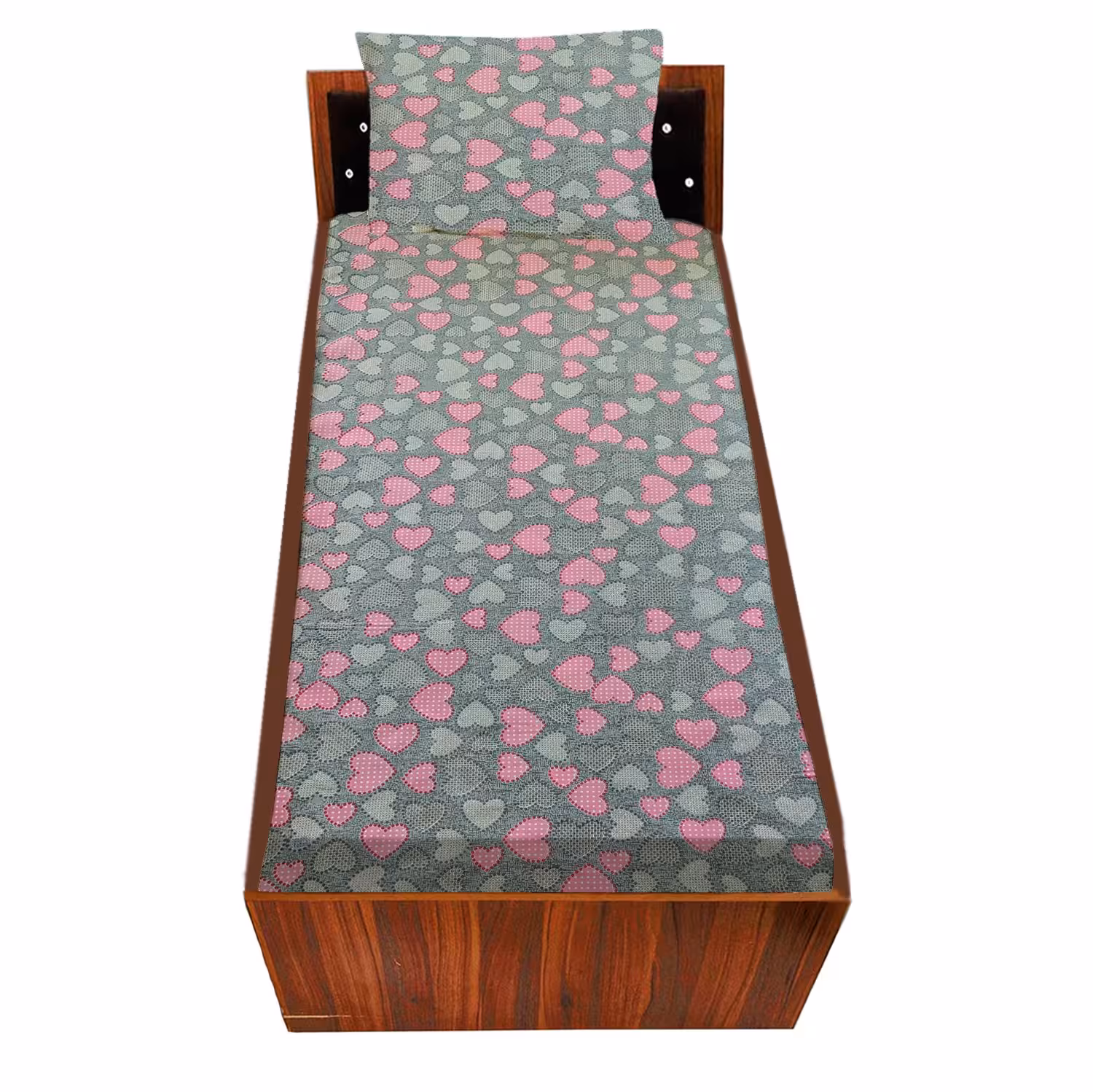 سرویس ملحفه سندس مدل قلبی کد 1148 یکنفره 2 تکه