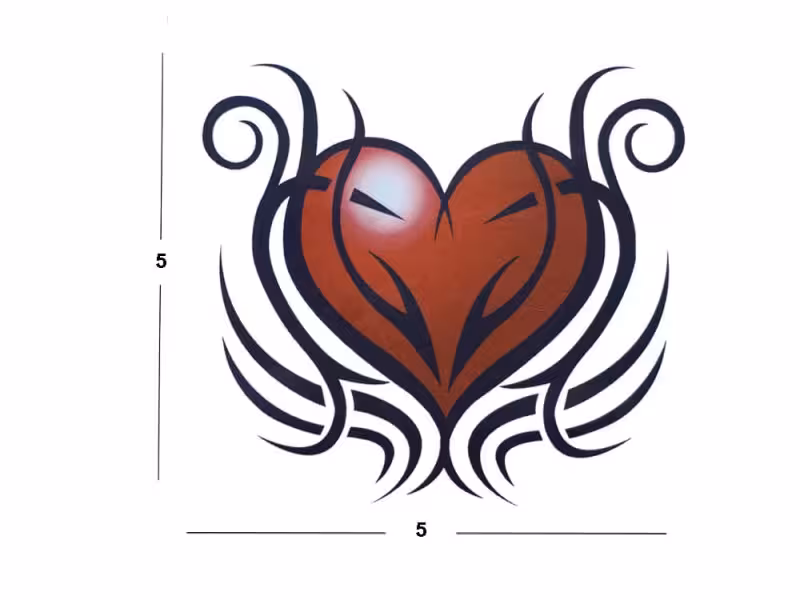 تتو طرح قلب