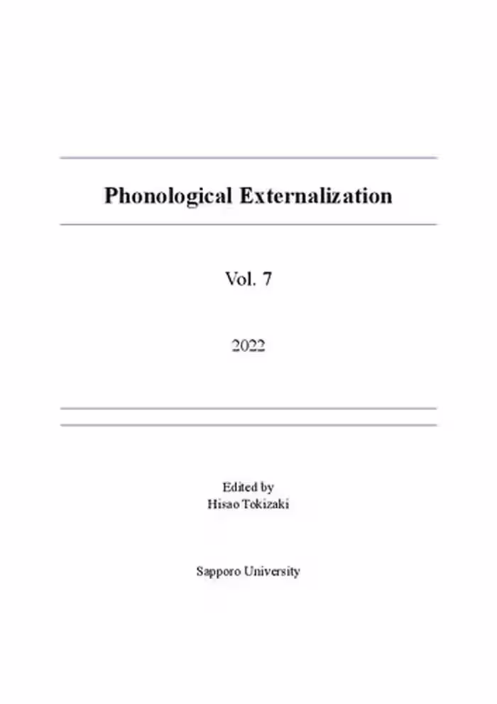 خرید و دانلود نسخه کامل کتاب Phonological Externalization