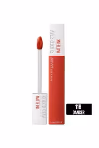 رژ لب مایع مات میبلین مدل Super Stay Matte Ink کد رنگ 118 Dancer