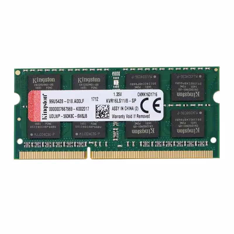 رم لپ تاپ DDR3L تک کاناله 12800 مگاهرتز CL11 کینگستون مدل PC3L  ظرفیت 8 گیگابایت | کالا مکس