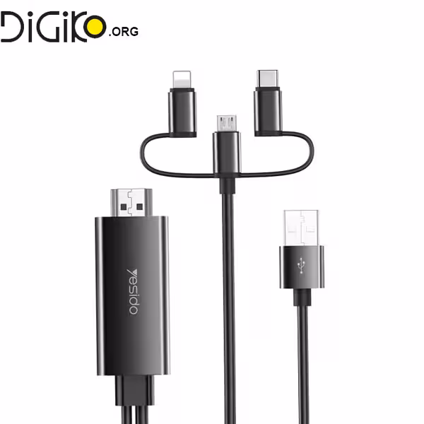 کابل 3سر لایتنینگ،تایپسی،میکرو به Hdmi یسیدو 4k YESIDO HM05