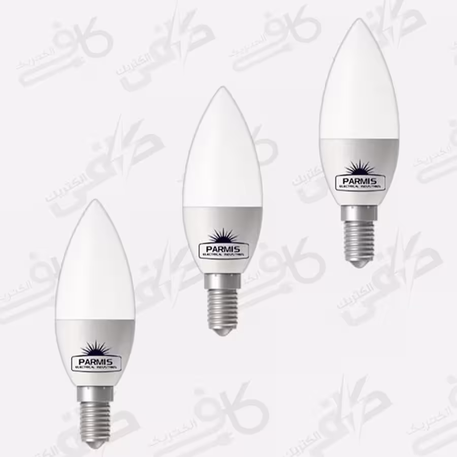 لامپ کندل 8وات اشکی پارمیس مهتابی