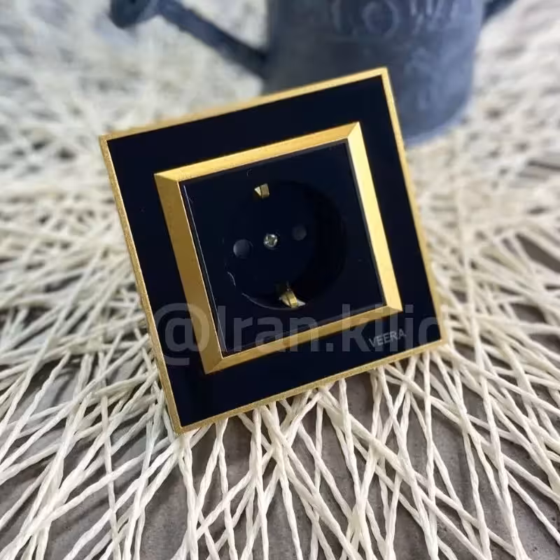 پریز ارتدار ویرا مدل پرو تمام گلس کلاسیک مشکی طلایی