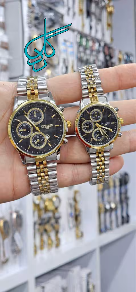 خرید ست ساعت زنانه و مردانه سیتیزن vip طرح سه موتوره کیفیت عالی رنگ ثابت کد 2117264 - ردگل