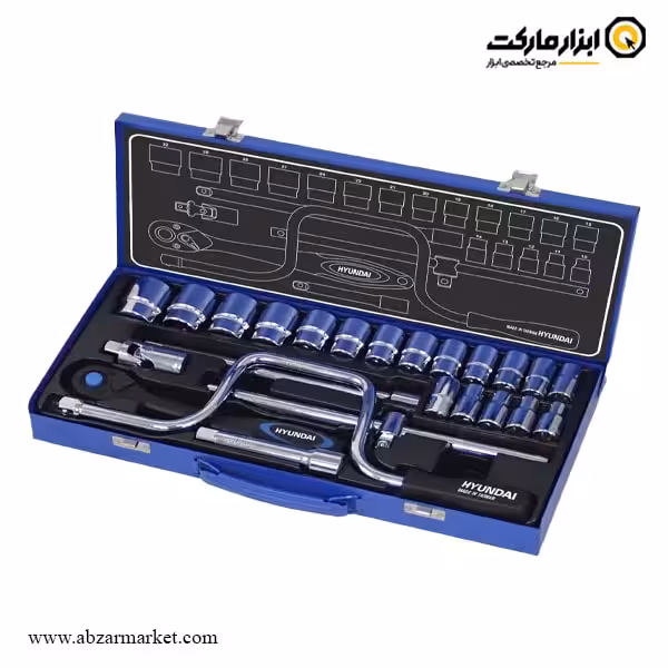 جعبه بکس هیوندای 24 پارچه 1/2 اینچ مدل HT-9124