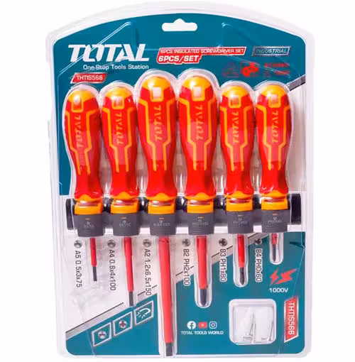 مجموعه 6 عددی پیچ گوشتی توتال مدل TOTAL) THTIS-566)