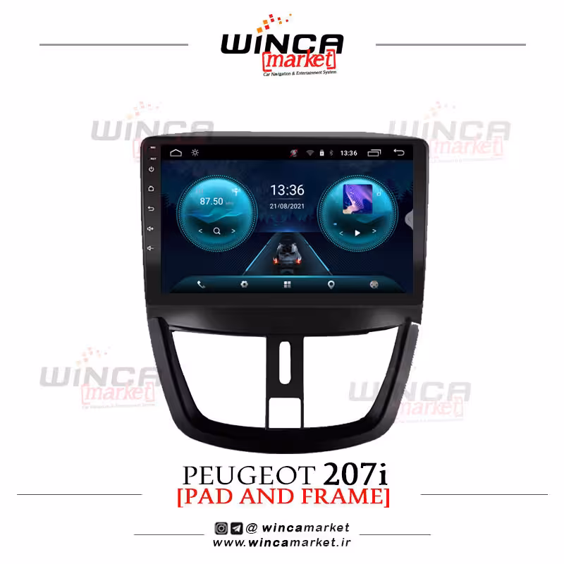 مانیتور فابریک اندروید پژو 207i سری اس S400 پلاس وینکا WINCA مدل RS855