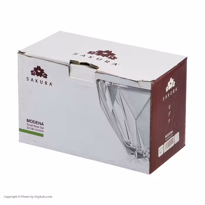 پیاله ماست خوری ساکورا مدل مودنا کد SK18622200W بسته 6 عددی 