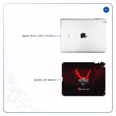 برچسب پوششی ماهوت مدل Gears-Of-War-Game مناسب برای تبلت اپل iPad 2 2011 A1395